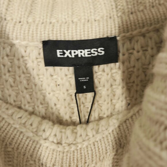Express Chunky Knit Cowl Neck Sweater - Picture 2 of 6